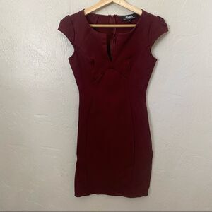 Lulu Dress Burgundy Mini